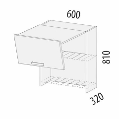 Шкаф-сушка кухонный с системой плавного закрывания Графит 74.41 Сосна Астрид/Ваниль/Графит